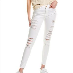 Frame white skinny jeans
